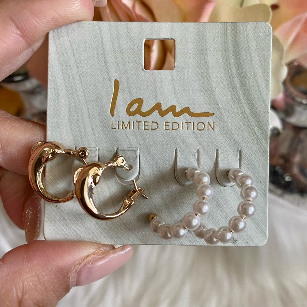 I Am Limited Edition Dolphin and Pearl Hoops
